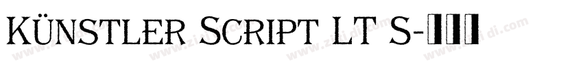 Künstler Script LT S字体转换